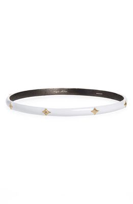 Armenta Old World Enamel Bangle in White/Blackened Silver/Gold