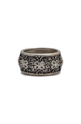 Armenta Romero Wide Band Sterling Silver Scroll Ring