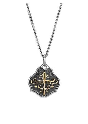Armor Sterling Silver Shield Pendant Necklace
