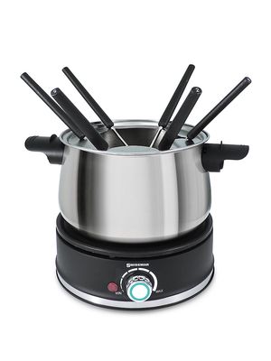 Arolla 10 Piece Electric Fondue Set - Stainless Steel - Stainless Steel