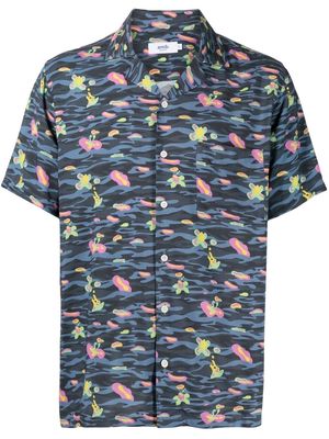 Arrels Barcelona abstract-print camp-collar shirt - Multicolour
