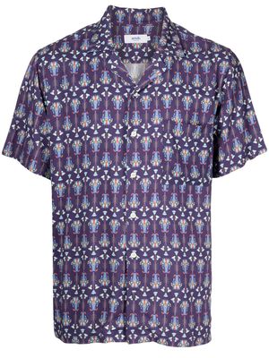 Arrels Barcelona geometric short-sleeve shirt - Blue