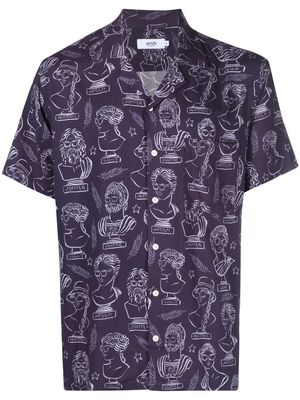 Arrels Barcelona illustration-style print short-sleeved shirt - Purple