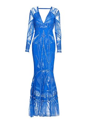 Art Deco Beaded Mermaid Gown