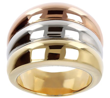 Arte d' Oro Tri-color Polished Graduated Band, 8K