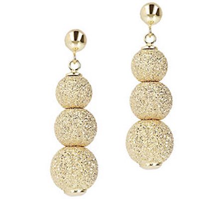 Arte d'Oro Pave' Multi-Bead Dangle Earrings, 18 K Gold