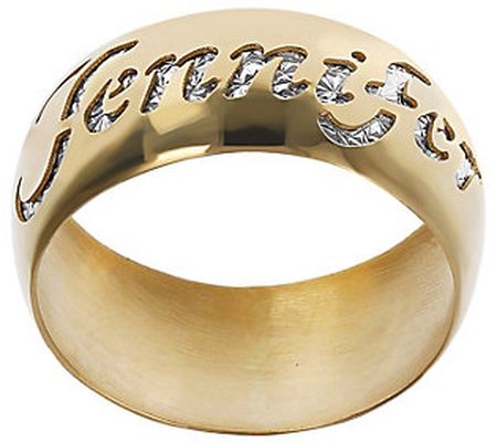 Arte d'Oro Personalized Polished Band Ring, 18K Gold