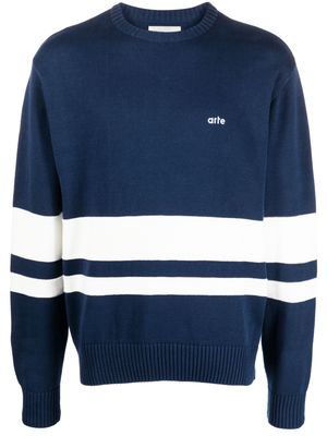 ARTE embroidered-logo cotton sweatshirt - Blue