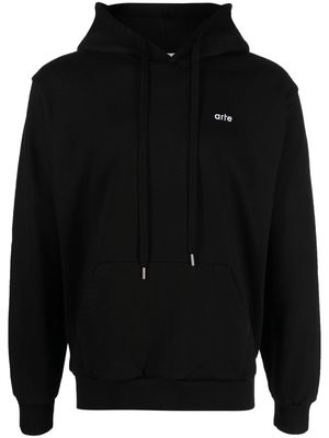 ARTE embroidered-logo hoodie - Black