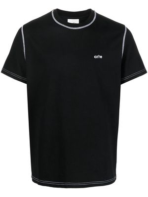 ARTE embroidered-logo short-sleeve T-shirt - Black