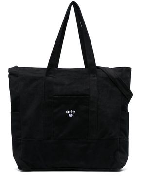ARTE embroidered-logo tote-bag - Black