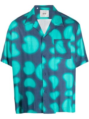 ARTE geometric-print short sleeve shirt - Blue