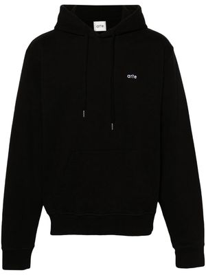 ARTE Hank embroidered cotton hoodie - Black