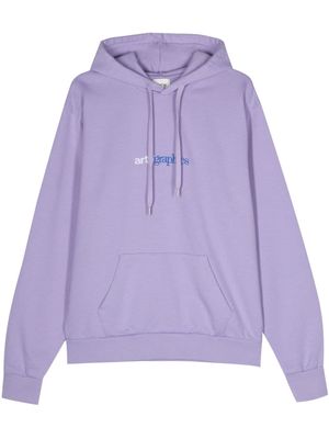 ARTE Harmon embroidered-logo hoodie - Purple