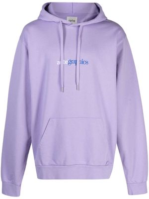 ARTE Harmon Graphic cotton hoodie - Purple