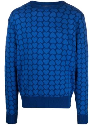ARTE heart-print crew neck sweatshirt - Blue