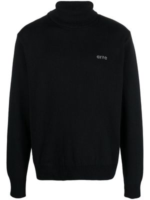 ARTE intarsia-knit roll-neck jumper - Black