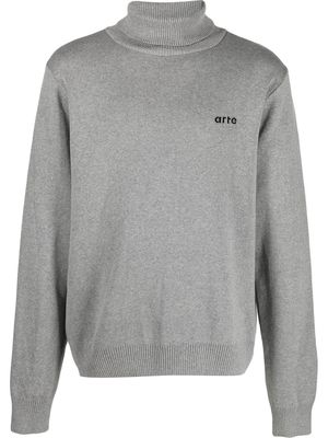 ARTE intarsia-knit roll-neck jumper - Grey