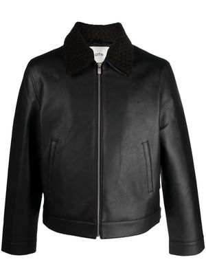 ARTE Jasper faux-leather jacket - Black