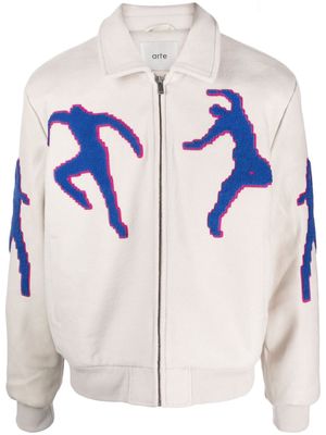 ARTE Jonah Pixel Dancer bomber jacket - Neutrals