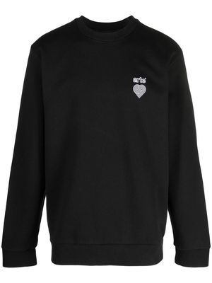 ARTE logo-embroidered crew-neck sweatshirt - Black