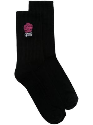 ARTE logo-embroidered socks - Black