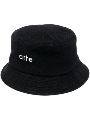 ARTE logo embroidery bucket hat - Black