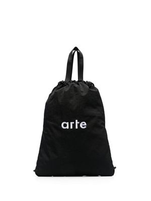 ARTE logo-print back pack - Black