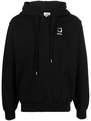 ARTE logo print hoodie - Black