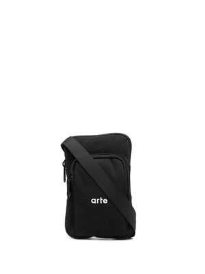 ARTE logo-print messenger bag - Black
