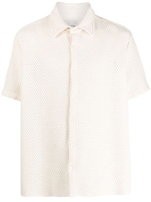 ARTE short-sleeve cotton shirt - Neutrals