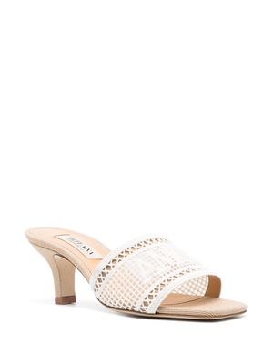 Arteana 60mm embroidered-motif open-toe sandals - White