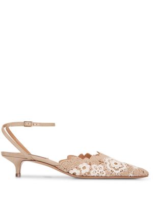 Arteana Amalfi 35mm lace point-toe pumps - Neutrals