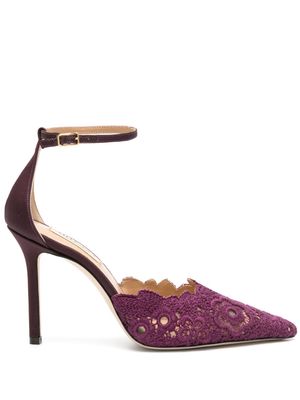 Arteana Amalfi D'Orsay 95mm lace pumps - Purple