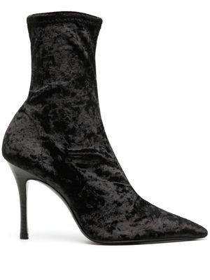 Arteana Corsini 95mm velvet boots - Black