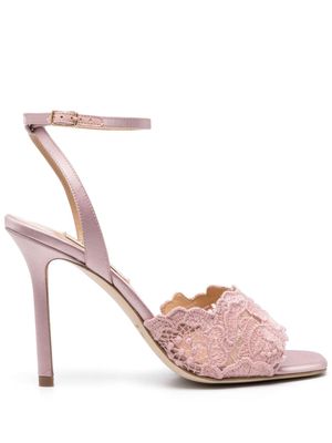 Arteana floral-lace strap 105mm sandals - Pink
