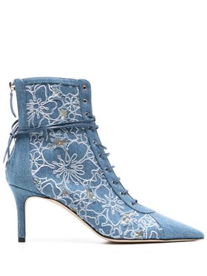 Arteana Torino 75mm denim boots - Blue