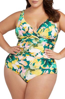 Artesands Delacroix Floral One-Piece Swimsuit in Green