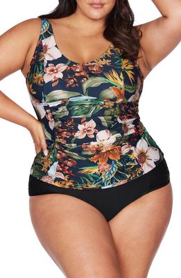 Artesands Into the Salt Raphael E- & F-Cup Underwire Tankini Top in Navy