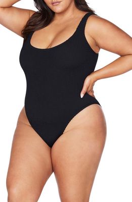 Artesands Kahlo Arte Eco Crinkle A-G Cup One-Piece Swimsuit in Black
