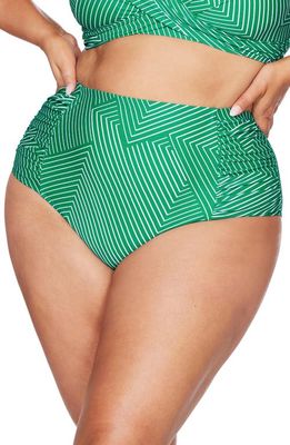 Artesands Linear Perspective Botticelli Bikini Bottoms in Green
