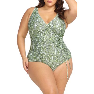 Artesands Mudlahara Rembrant One-Piece Swimsuit in Olive 