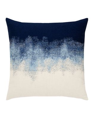 Artful Sunbrella Pillow, Dark Blue