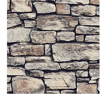 Arthouse Cornish Faux-Stone Peel-and-Stick Wall paper