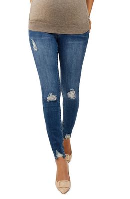 Articles of Society Sarah Maternity Skinny Ankle Jeans in Crystal