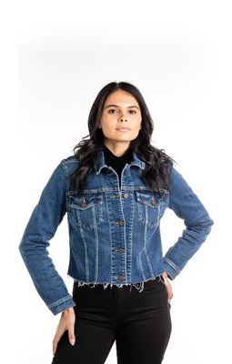 Articles of Society Women's Vegas Denim Crop Jacket in Recreation