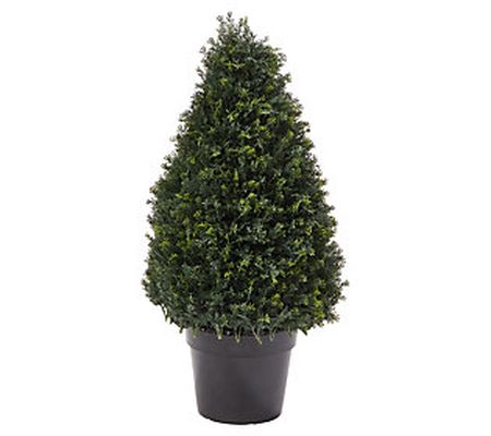 Artificial Cypress Topiary-Tower Style Faux Pla nt