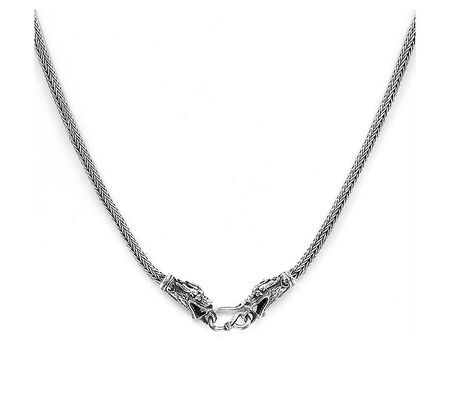 Artisan Crafted By Robert Manse Men's Dragon He ad Necklace