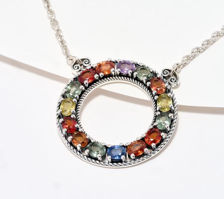 Artisan Crafted by Robert Manse SS Multi Sapphire Neckla