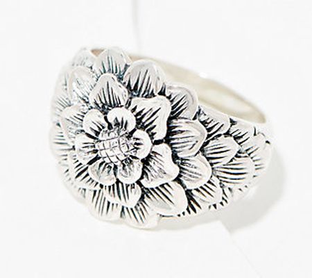 Artisan Crafted by Robert Manse Sterling Silver Flower Ring